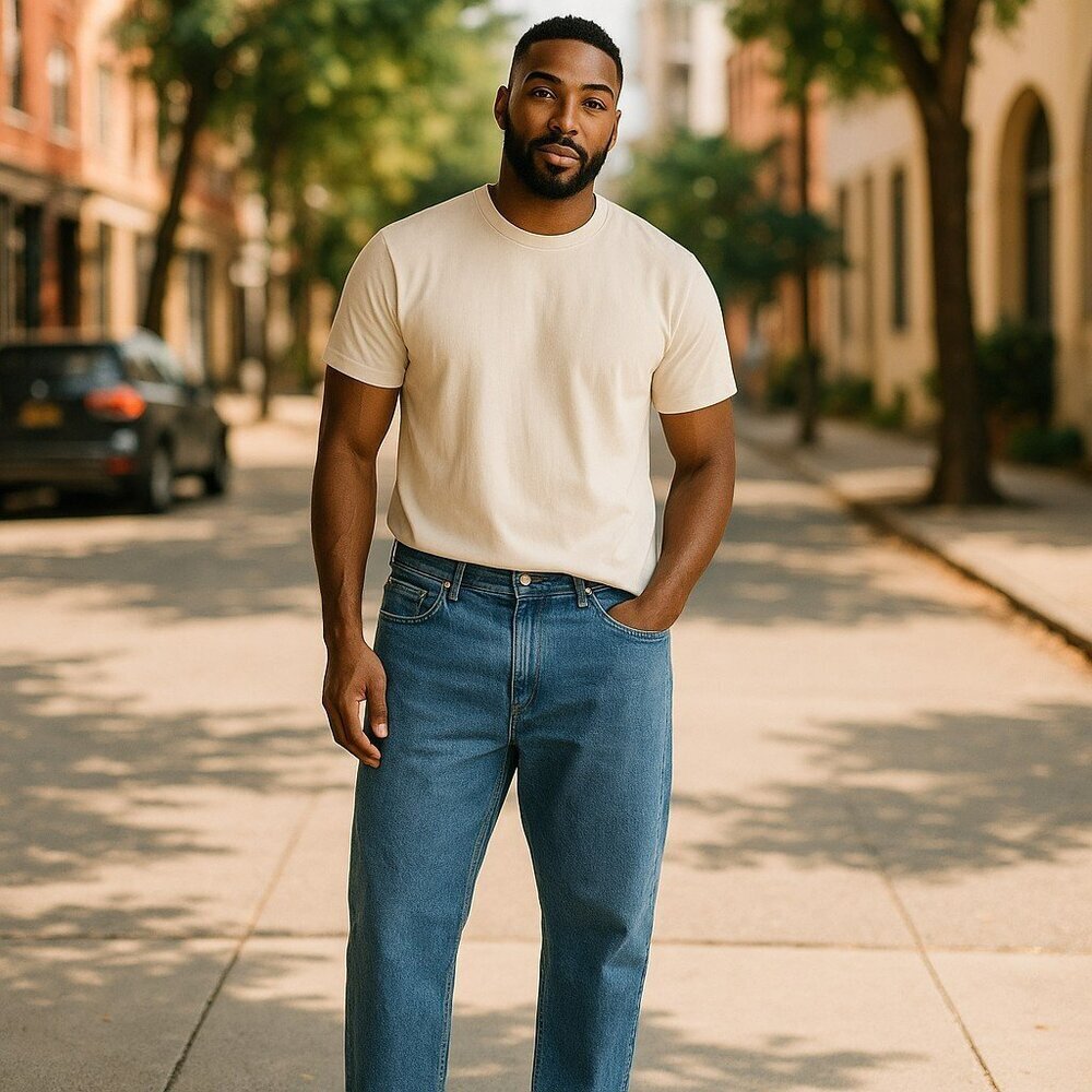 Columbia 40 x 30 (38 x 31) Medium Wash Blue Pockets Straight Leg Denim Jeans